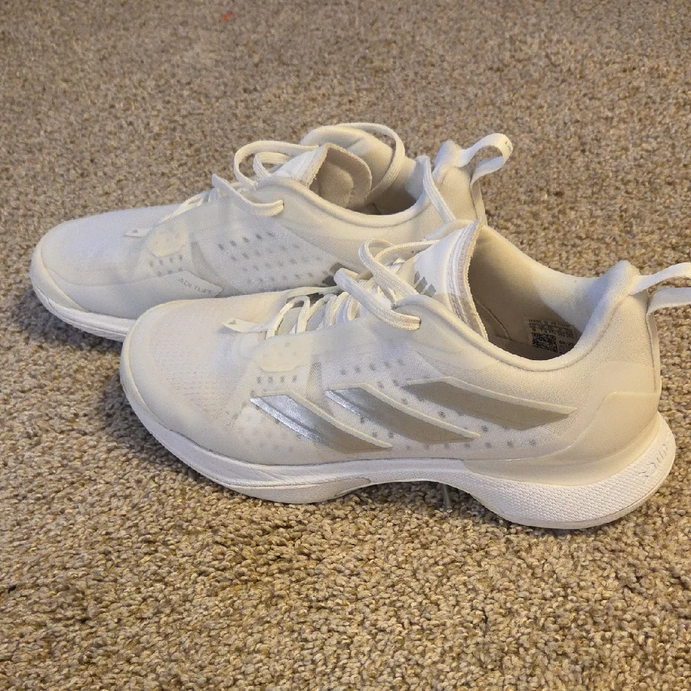 adidas White and Silver Men's Shoes - Picture 1 of 5